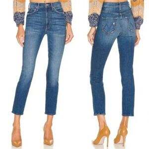Mother Denim Swooner Rascal Ankle Jeans in Don't Mind Me, Size 26